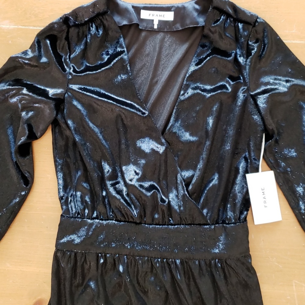 New Frame Velvet Mini Dress